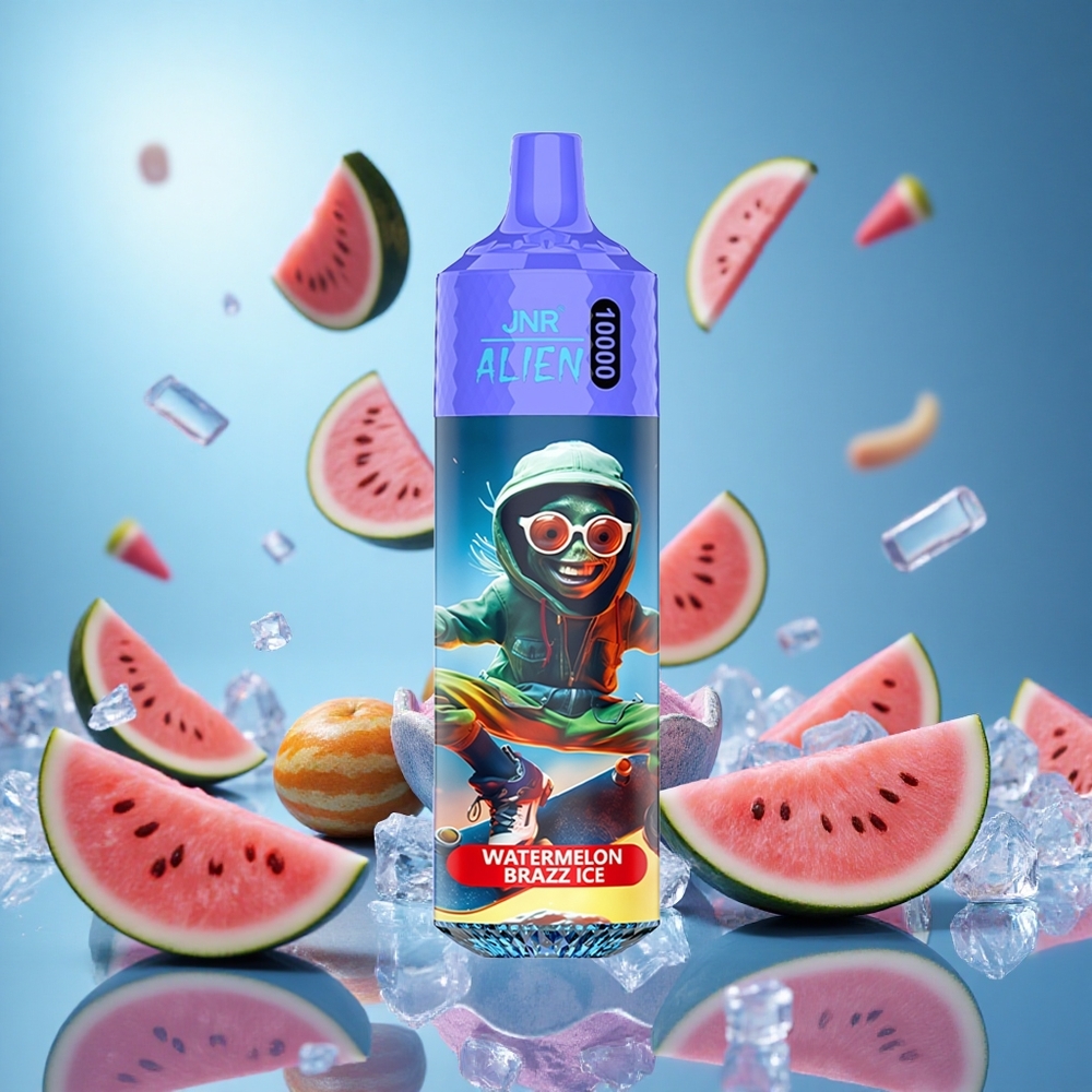 JNR Alien 10000 Puffs 850mAh Batterikapacitet 20ml E-vätska Vattenmelon Brazz Is partihandel Sverige