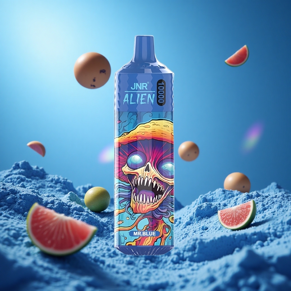 JNR Alien 10000 Puffs 850mAh Batterikapacitet Mr Blå LED (RGB) partihandel Sverige