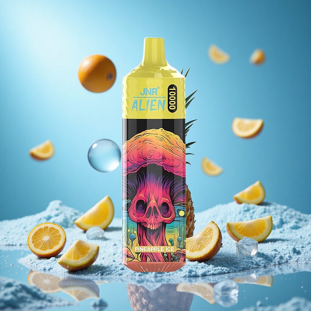 JNR Alien 10000 Puffs Ananas Is 850mAh Batterikapacitet Typ-C Snabbuppladdning partihandel Sverige