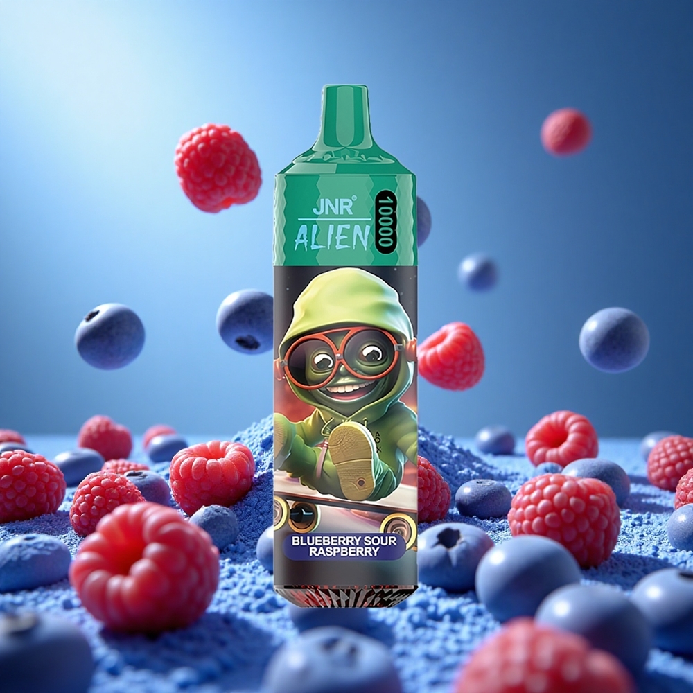 JNR Alien 10000 Puffs Blåbär Sur Hallon med 850mAh Batterikapacitet och 20ml E-vätska partihandel Sverige