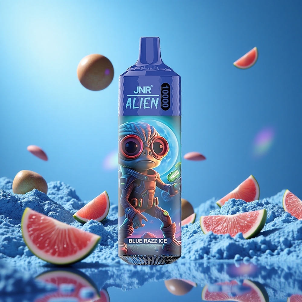 JNR Alien 10000 Puffs Blå hallon iskall 850mAh Batterikapacitet 20ml E-vätska partihandel Sverige