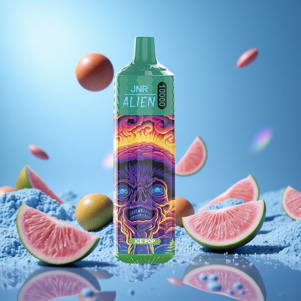 JNR Alien 10000 Puffs Isglass 850mAh Batterikapacitet Type-C Snabbladdning partihandel Sverige