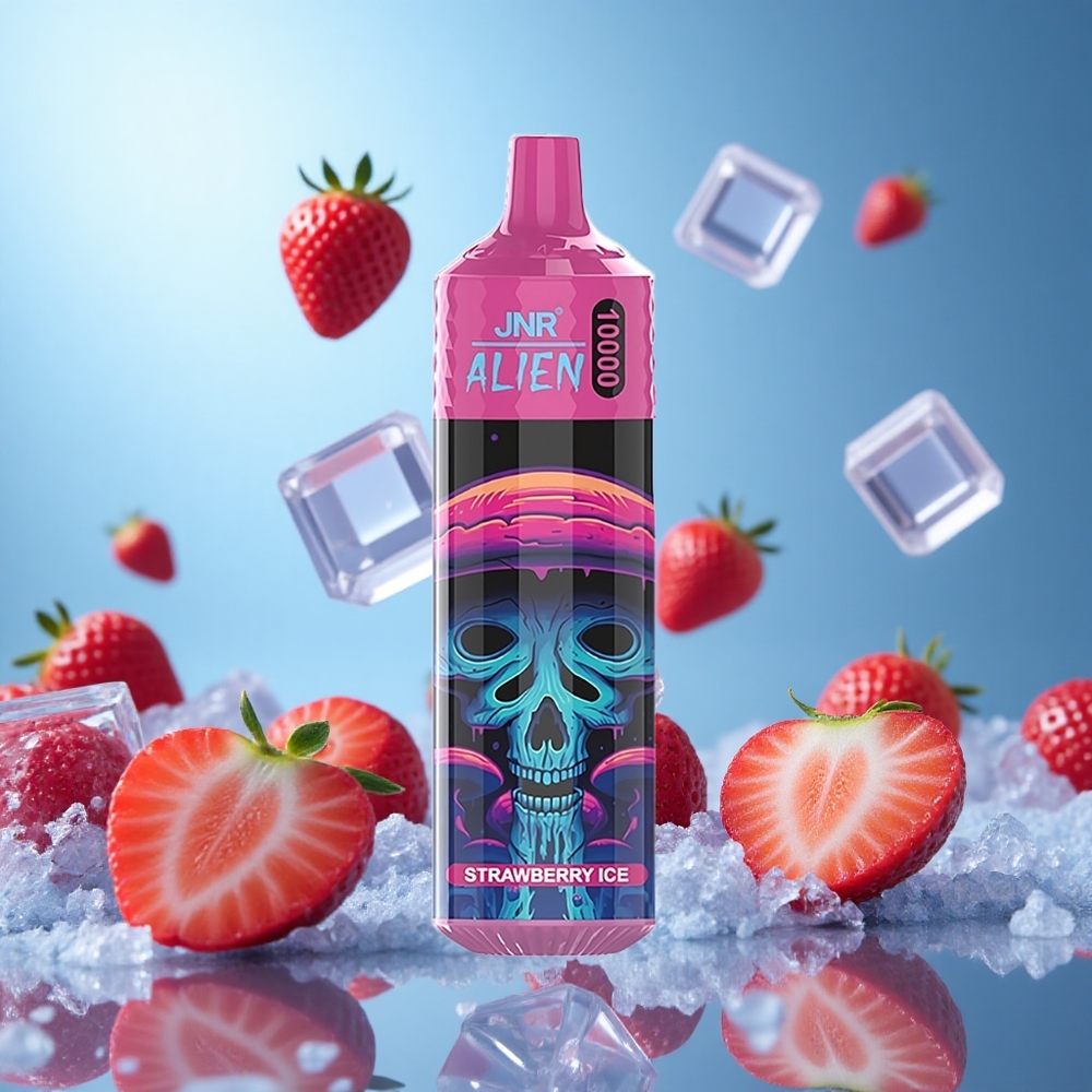 JNR Alien 10000 Puffs Jordgubb Is 850mAh Batterikapacitet Typ-C Snabbladdning partihandel Sverige