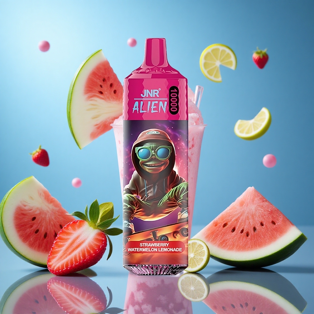 JNR Alien 10000 Puffs Jordgubb Vattenmelon Lemonad 850mAh Batterikapacitet LED (RGB) partihandel Sverige