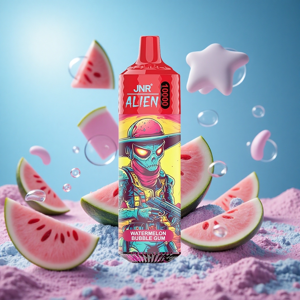JNR Alien 10000 Puffs Vattenmelon Tuggummi 850mAh Batterikapacitet 20ml E-vätska partihandel Sverige