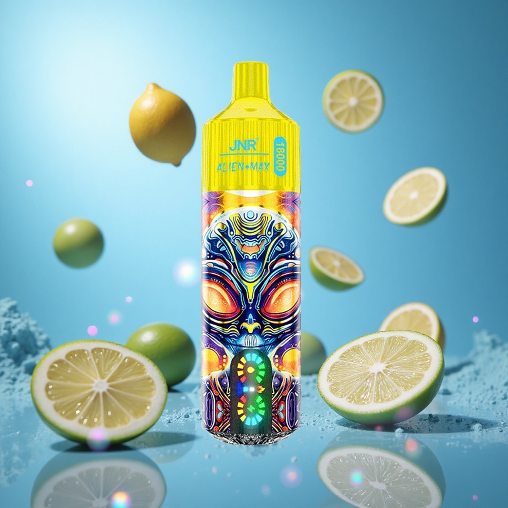 JNR Alien Max 18000 Puffs Citron & Lime Smart LED-display Typ-C Snabbladdning partihandel Sverige