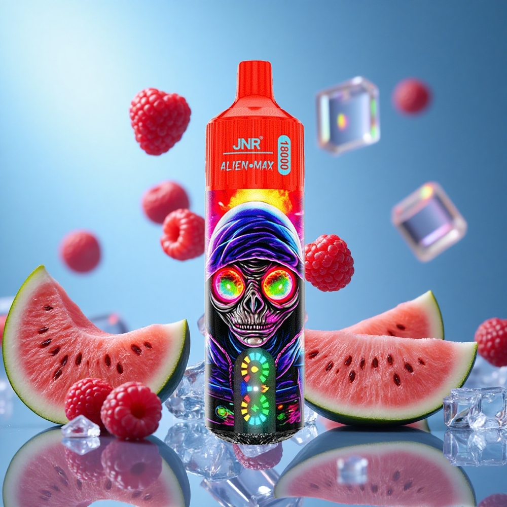 JNR Alien Max 18000 Puffs Hallon Vattenmelon Is Smart LED-display Typ-C Snabbladdning partihandel Sverige