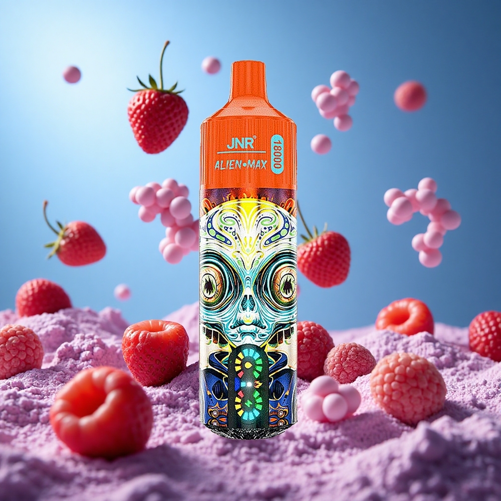 JNR Alien Max 18000 Puffs Jordgubb Hallon Körsbär Smart LED-display 850mAh Batterikapacitet partihandel Sverige