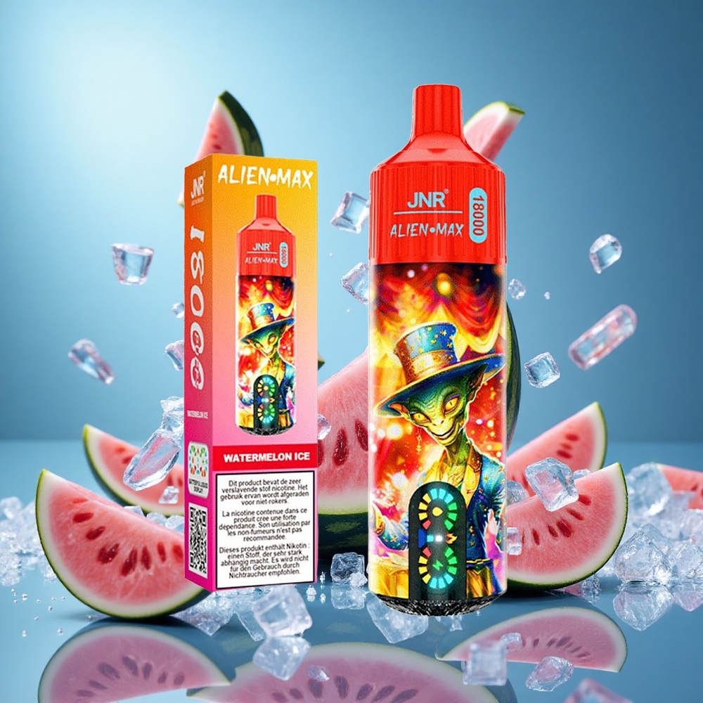 JNR Alien Max 18000 Puffs Vattenmelon Is Smart LED-skärm Dual Mesh Coil & Dual Core partihandel Sverige