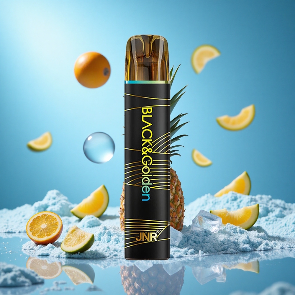 JNR Black&Golden 800 Puffs Ananas Is 550mAh Batterikapacitet partihandel Sverige