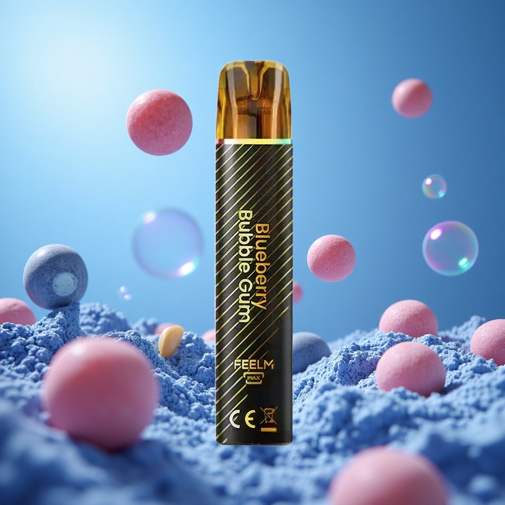 JNR Black&Golden 800 Puffs Blåbärs Tuggummi 550mAh partihandel Sverige