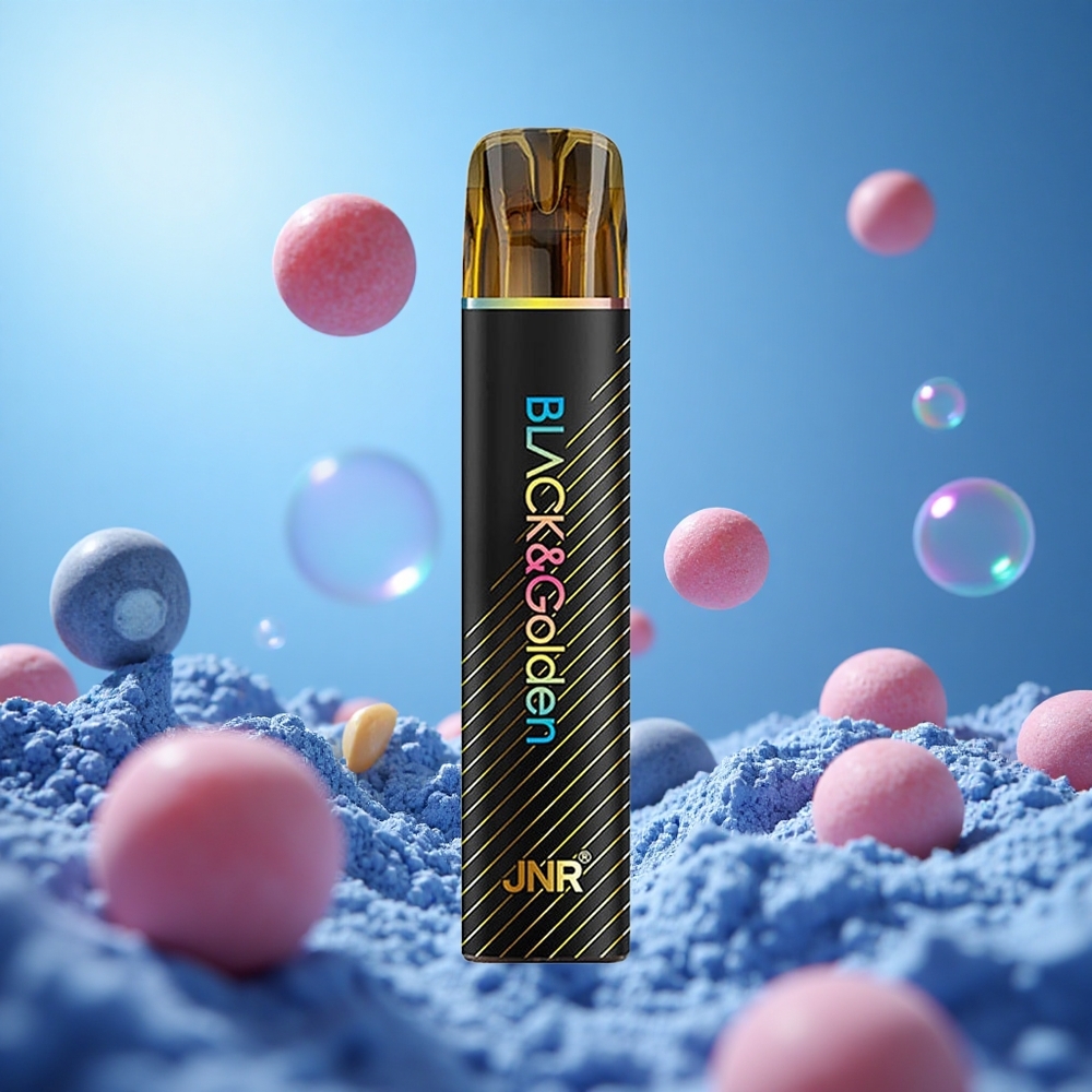 JNR Black&Golden 800 Puffs Blåbärs Tuggummi 550mAh partihandel Sverige