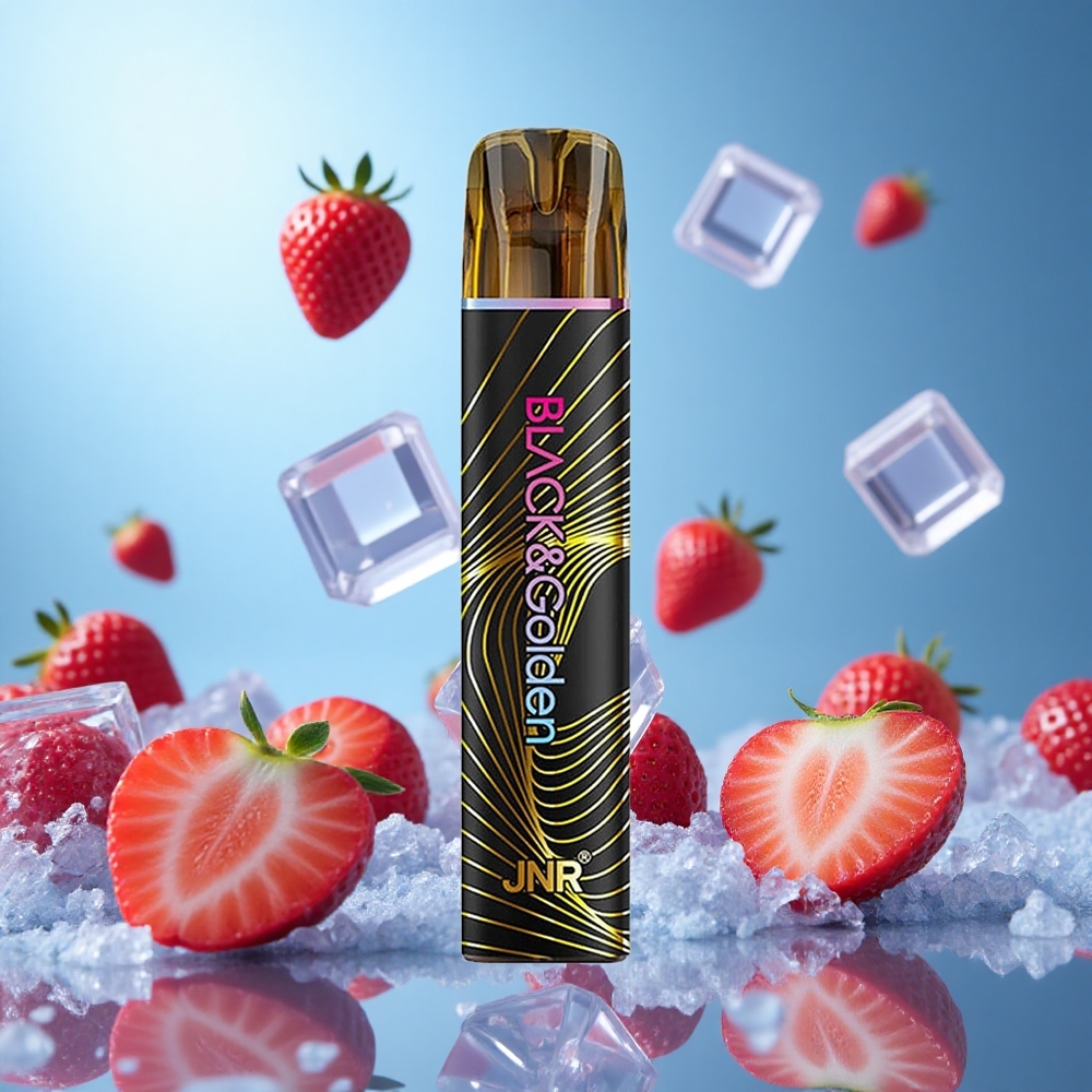 JNR Black&Golden 800 Puffs Jordgubb Is 550mAh 2ml partihandel Sverige
