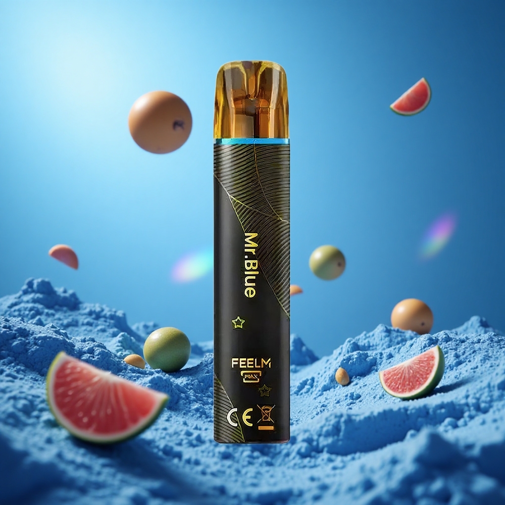 JNR Black&Golden 800 Puffs Mr Blå 550mAh Battery Capacity 2ml E-Liquid Capacity partihandel Sverige