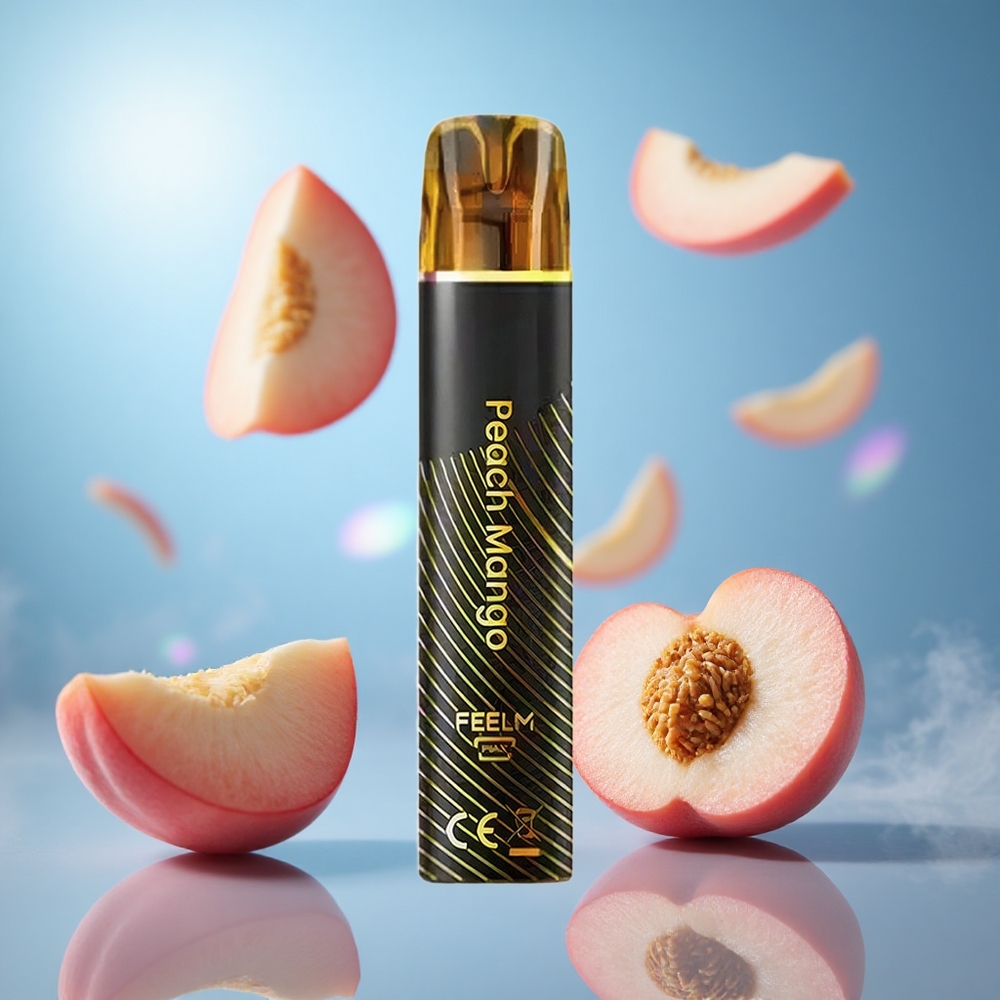 JNR Black&Golden 800 Puffs Persika Mango 550mAh Batterikapacitet 2ml E-Vätska Kapacitet partihandel Sverige