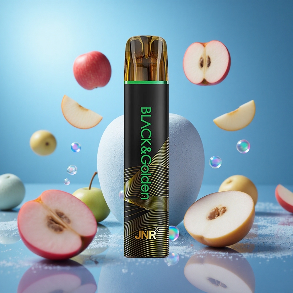 JNR Black&Golden 800 Puffs Sur Äpple 550mAh Batterikapacitet 2ml E-vätska Kapacitet partihandel Sverige
