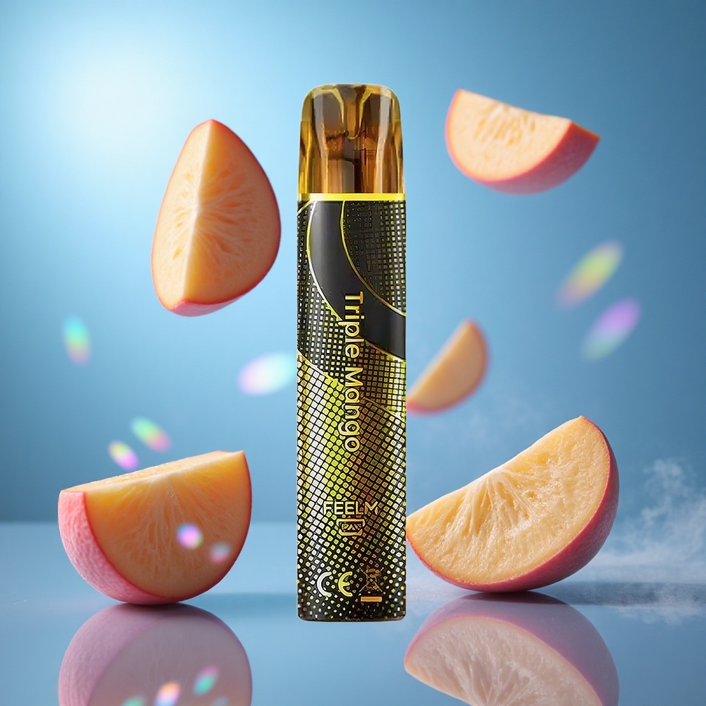 JNR Black&Golden 800 Puffs Triple Mango 550mAh Batterikapacitet 2ml E-Vätskekapacitet partihandel Sverige