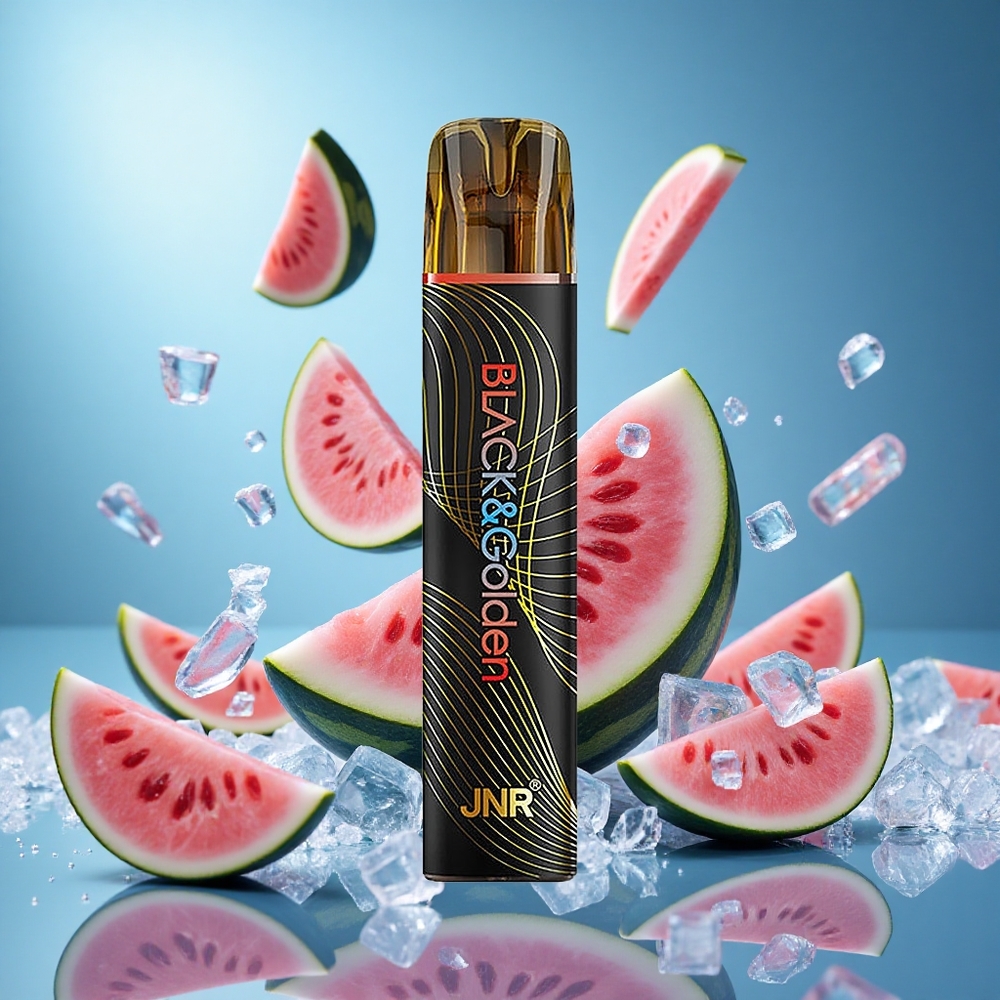 JNR Black&Golden 800 Puffs Vattenmelon Is 550mAh Batterikapacitet 2ml E-Vätskekapacitet partihandel Sverige