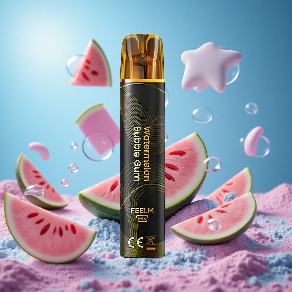 JNR Black&Golden 800 Puffs Vattenmelon Tuggummi 550mAh 2ml partihandel Sverige