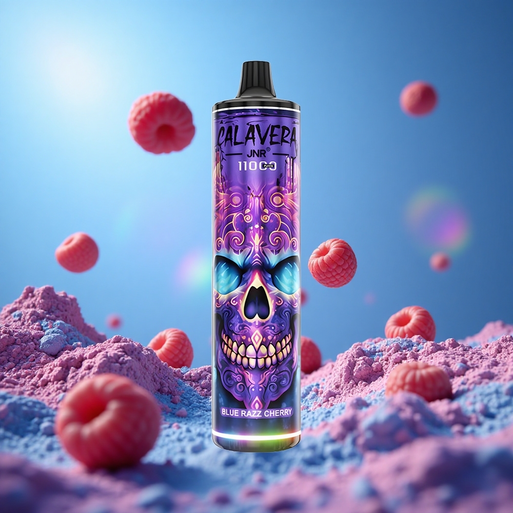 JNR Calavera 11000 Puffs Blå Hallon Körsbär 21ml E-Likvidd Kapacitet 1.0ohm Mesh Spole partihandel Sverige