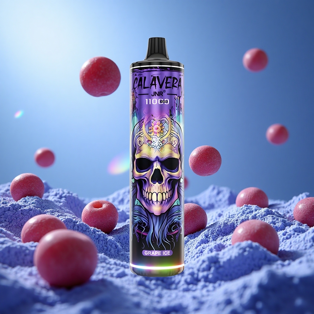 JNR Calavera 11000 Puffs Druva Is E-Cigg 850 mAh Batterikapacitet 21ml E-Vätska Kapacitet partihandel Sverige