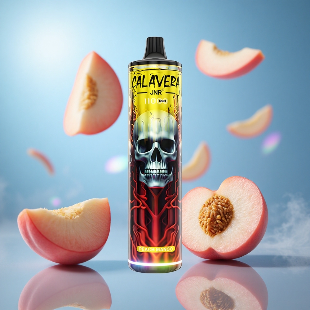 JNR Calavera 11000 Puffs Persika Mango Typ-C-laddningsport 21ml E-Vätska Kapacitet partihandel Sverige