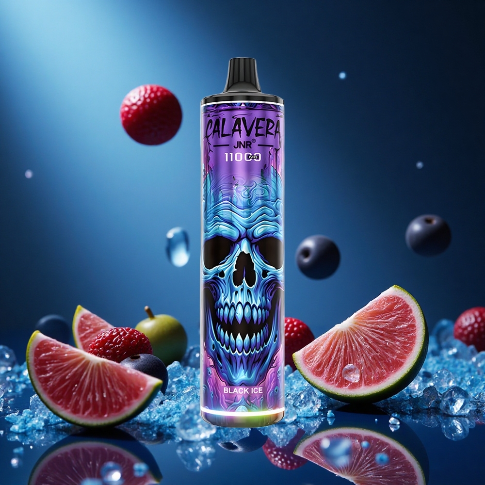 JNR Calavera 11000 Puffs Svart Is 850 mAh Batterikapacitet 21ml E-Liquid Kapacitet partihandel Sverige