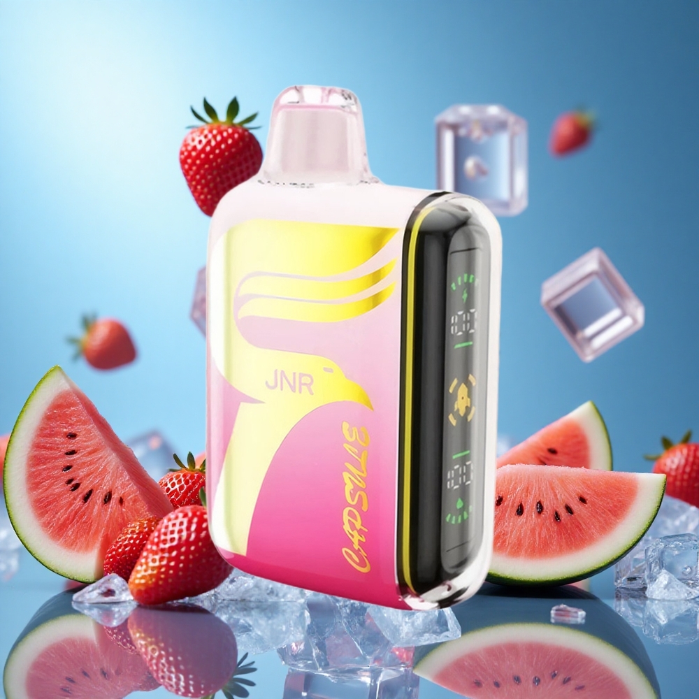 JNR Capsule 15000 Puffs Jordgubb Vattenmelon Is Dual Mesh Coil Smart LED Display partihandel Sverige