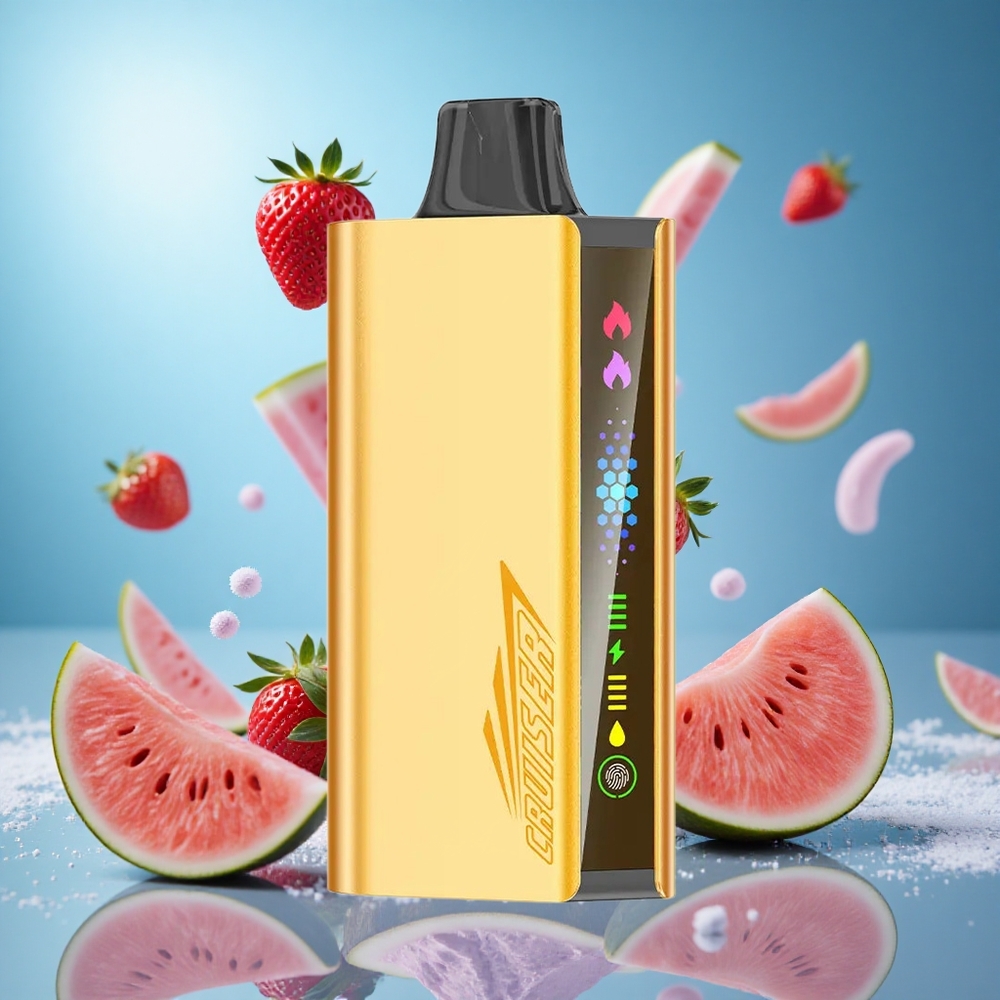 JNR Cruiser 12000 Puffs Jordgubb Kokosvattenmelon Inbyggd 3500 mAh Batteri Full-Metal Aluminiumkropp partihandel Sverige