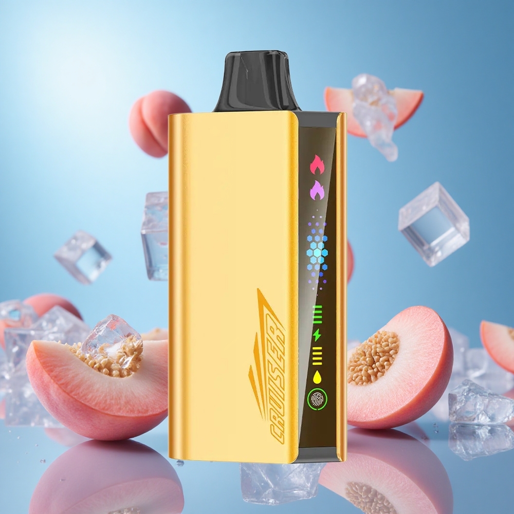 JNR Cruiser 12000 Puffs Persika Is Engångsvape Med Inbyggt 3500 mAh Batteri Och 25ml E-vätska partihandel Sverige