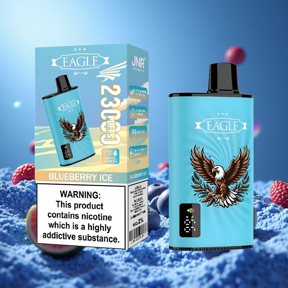 JNR EAGLE Smart 23000 Puffs Blåbär Is Digital Skärm Justerbar Luftflöde partihandel Sverige