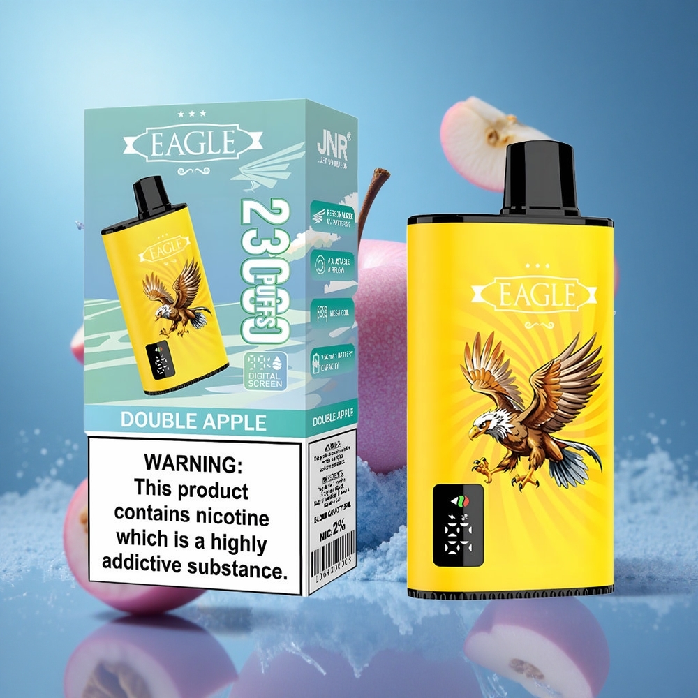 JNR EAGLE Smart 23000 Puffs Dubbel Äpple Digital Skärm Justerbar Luftflöde partihandel Sverige