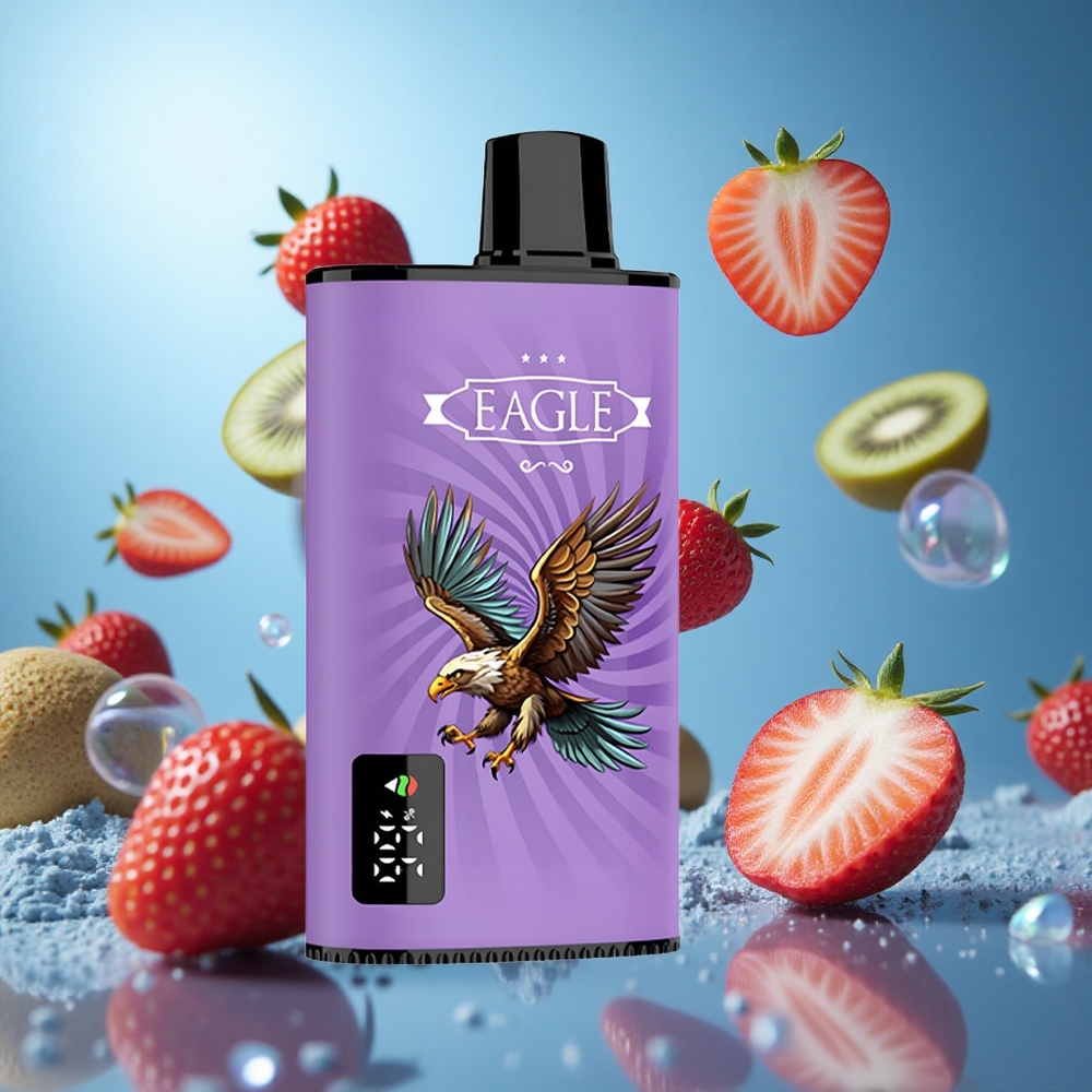JNR EAGLE Smart 23000 Puffs Jordgubb Kiwi Justerbar Luftflöde 25ml E-Vätska Kapacitet partihandel Sverige