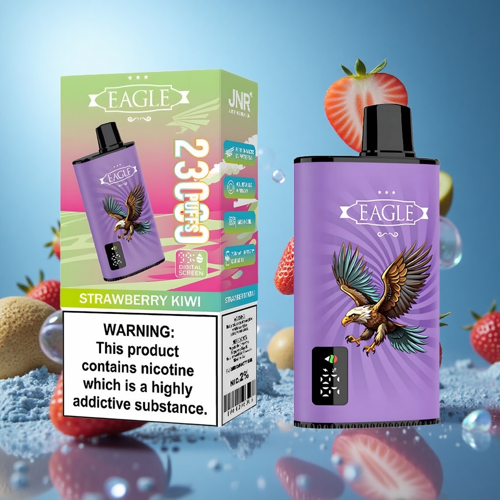 JNR EAGLE Smart 23000 Puffs Jordgubb Kiwi Justerbar Luftflöde 25ml E-Vätska Kapacitet partihandel Sverige