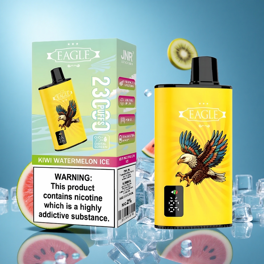 JNR EAGLE Smart 23000 Puffs Kiwi Vattenmelon Is Justerbar Luftflöde 25ml e-Vätske Kapacitet partihandel Sverige