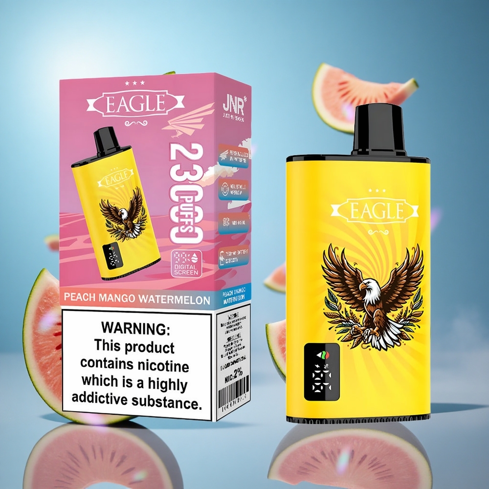 JNR EAGLE Smart 23000 Puffs Persika Mango Vattenmelon Justerbar Luftflöde 25ml E-vätska Kapacitet partihandel Sverige