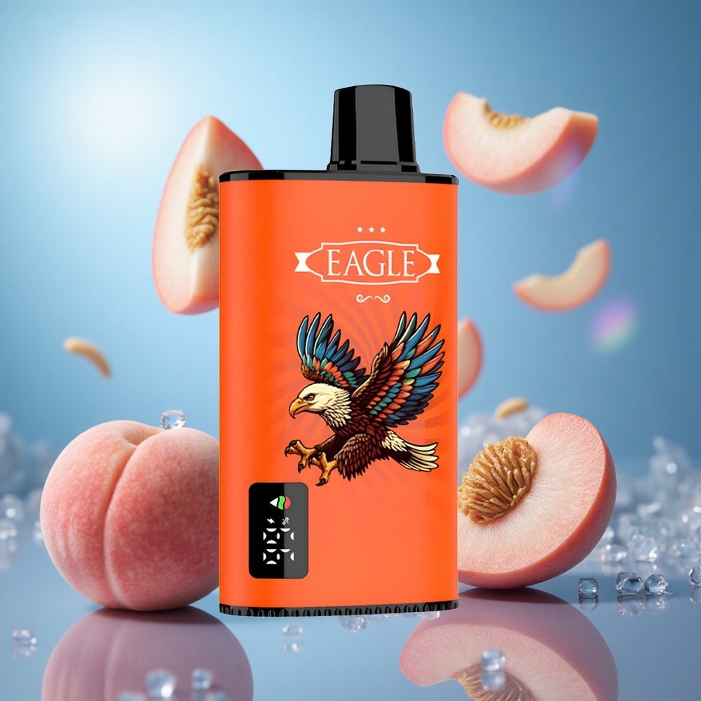 JNR EAGLE Smart 23000 Puffs Saftiga Persikor Digital Skärm Justerbar Luftflöde partihandel Sverige