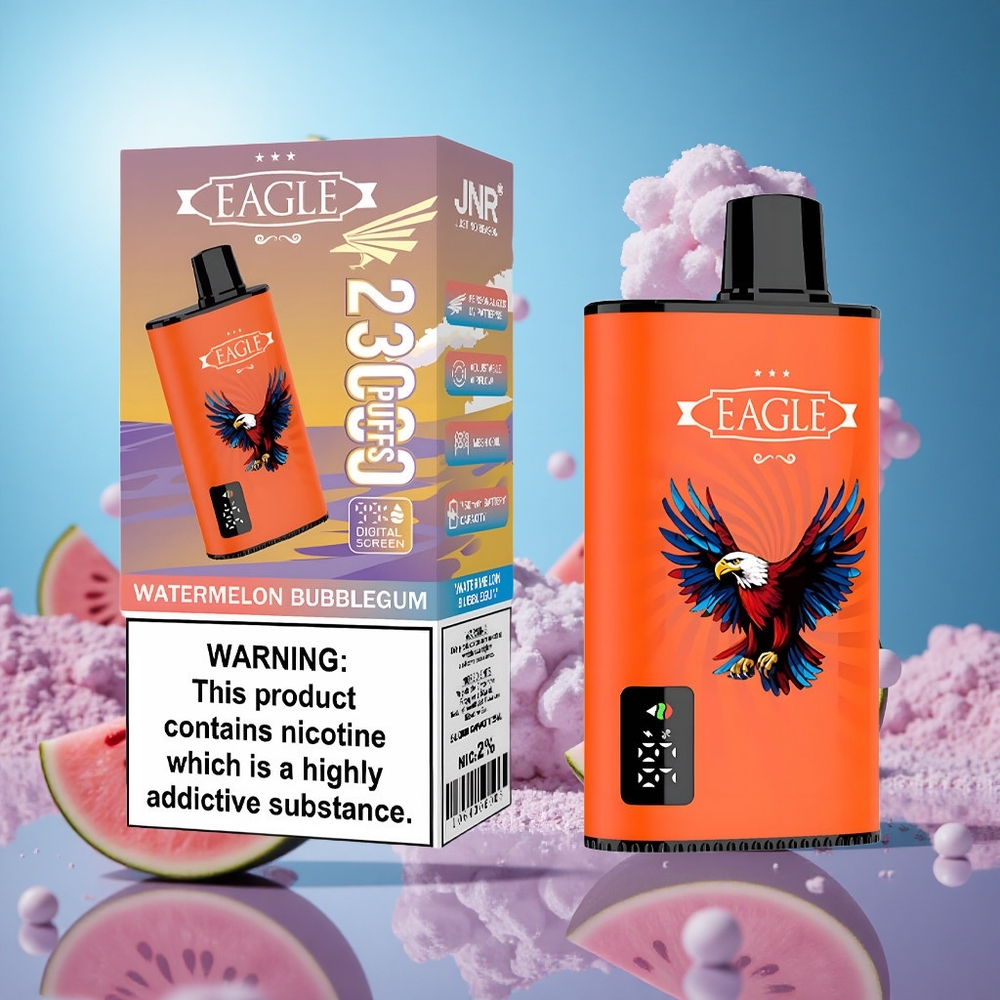 JNR EAGLE Smart 23000 Puffs Vattenmelonsmällkaramell med Digital Skärm och Justerbar Luftflöde partihandel Sverige