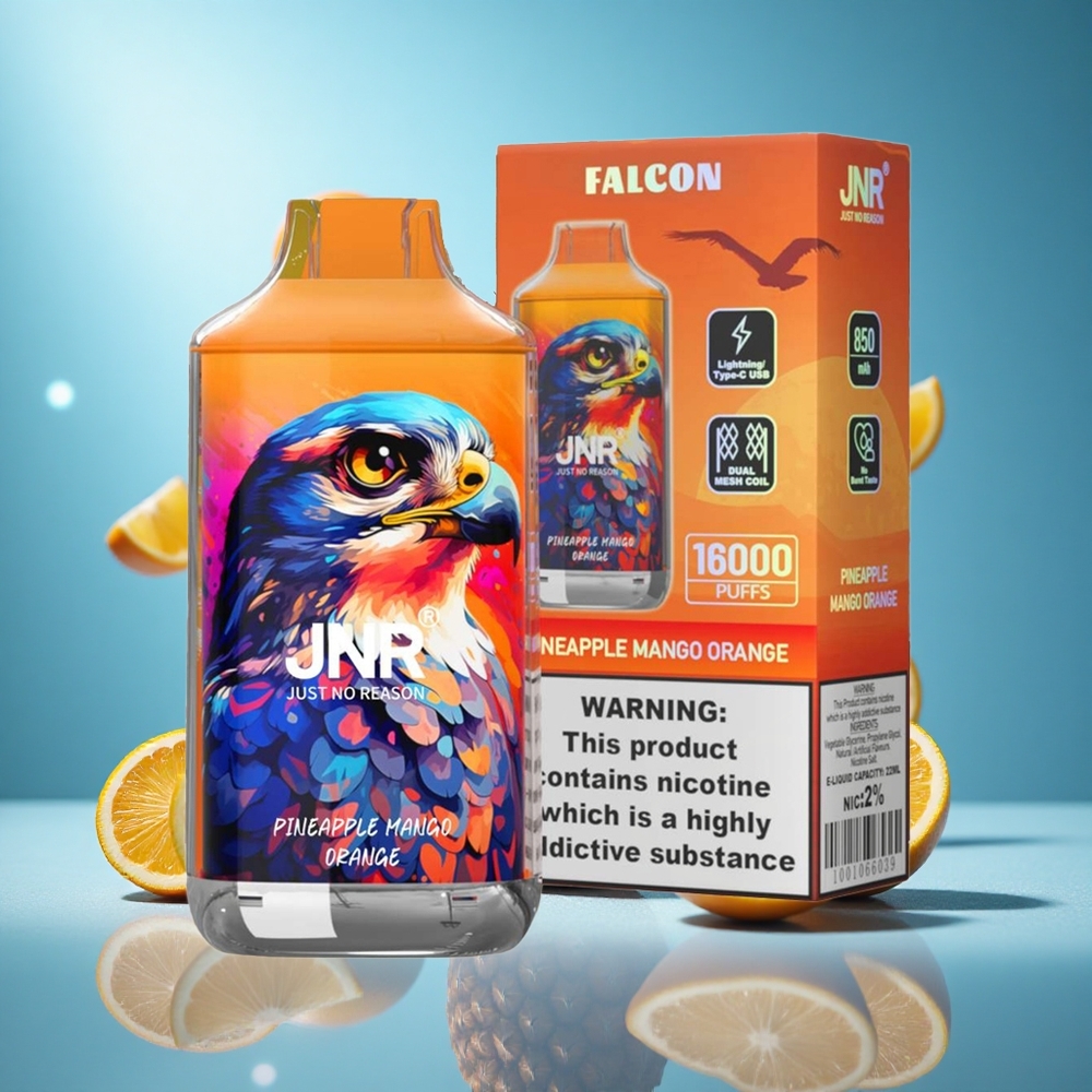 JNR Falcon 16000 Puffs Ananas Mango Apelsin 850 mAh 22ml partihandel Sverige