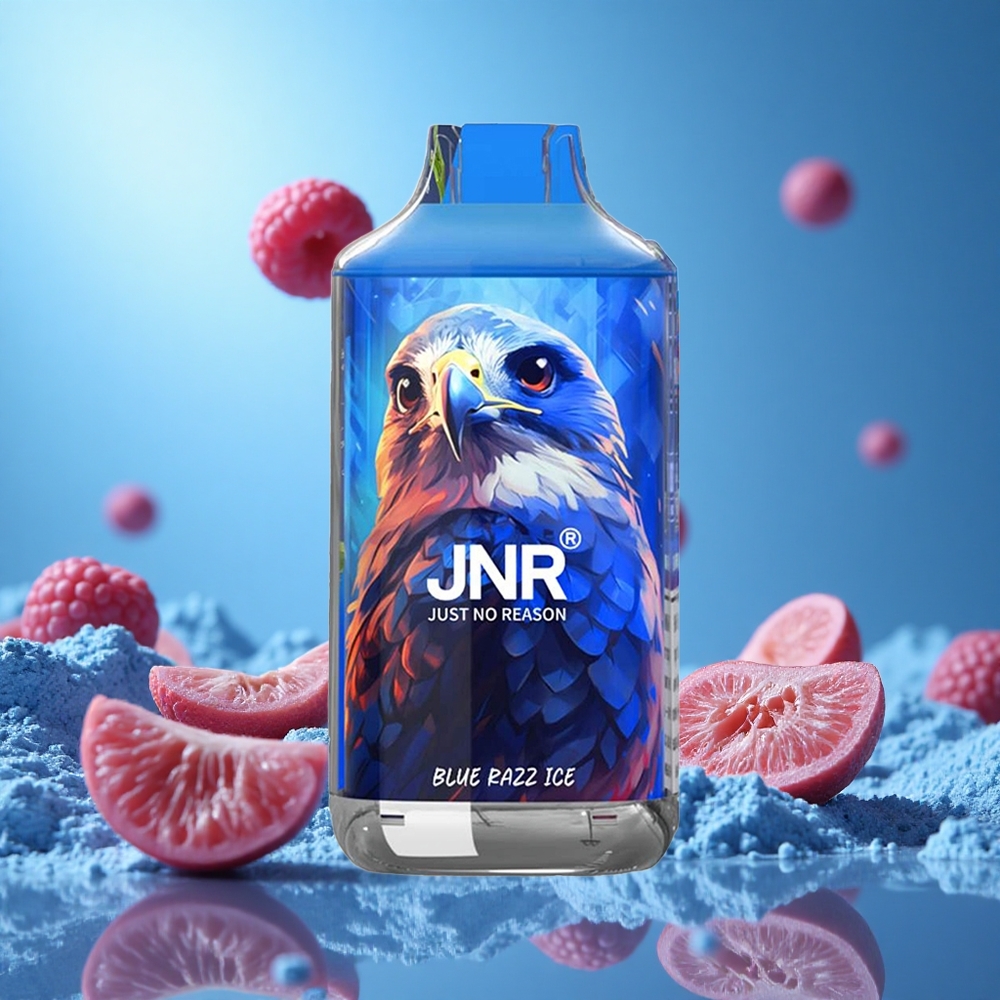 JNR Falcon 16000 Puffs Blå Hallon Is med 850 mAh batteri & 22ml e-vätska partihandel Sverige