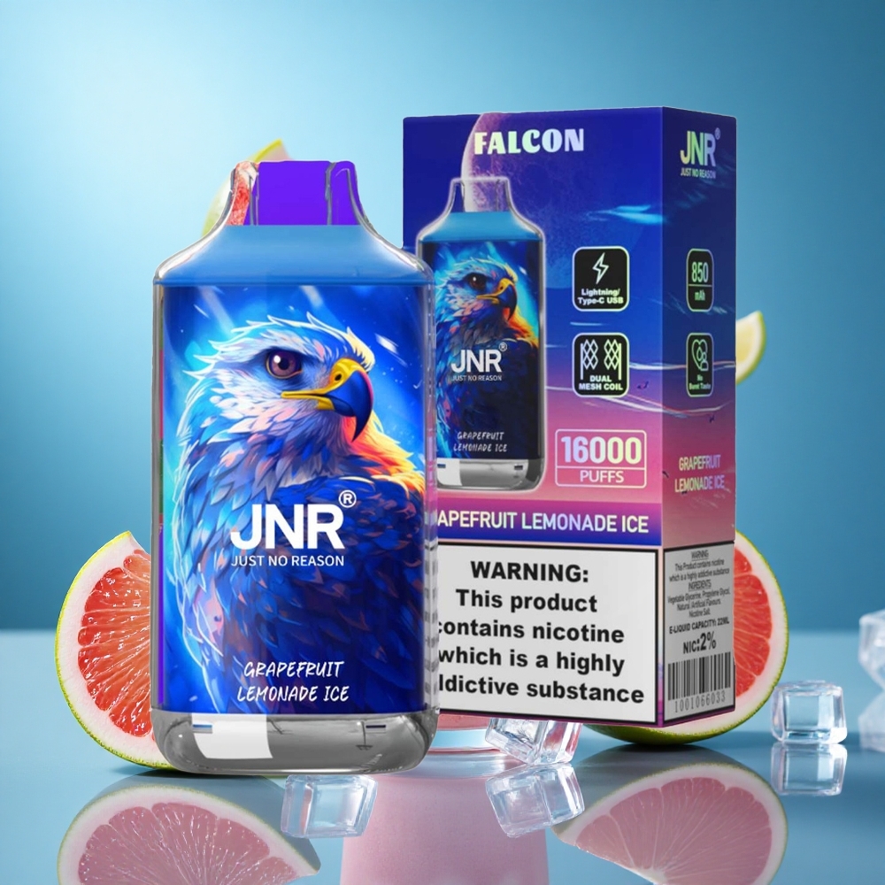 JNR Falcon 16000 Puffs Grapefrukt Lemonad Is 22ml E-vätska 850 mAh Batteri partihandel Sverige