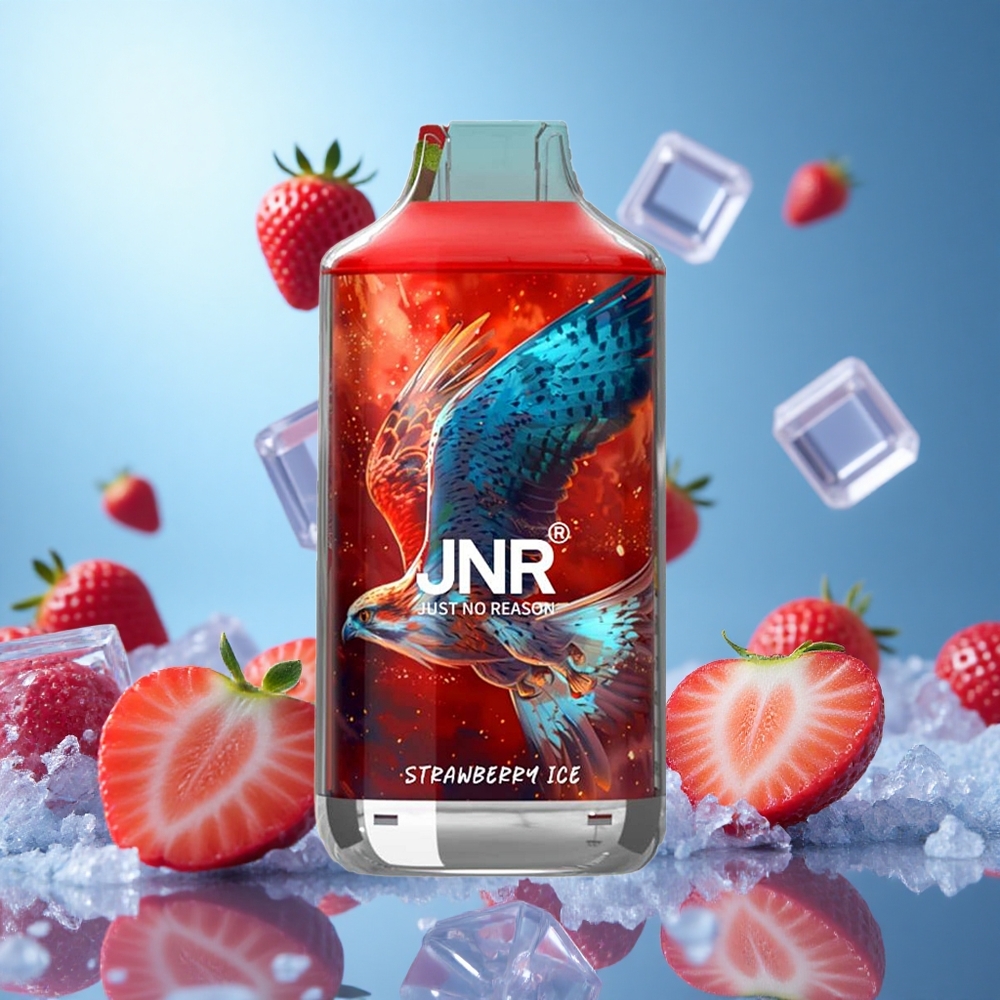 JNR Falcon 16000 Puffs Jordgubb Is 850 mAh Batterikapacitet 22ml E-vätska Kapacitet partihandel Sverige