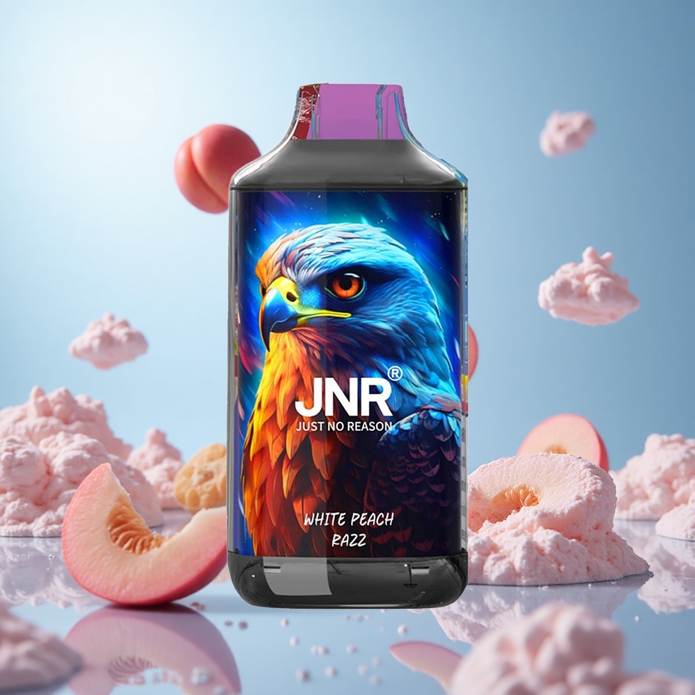 JNR Falcon 16000 Puffs Vit Persika Razz 850 mAh Batterikapacitet 22ml E-vätskekapacitet partihandel Sverige