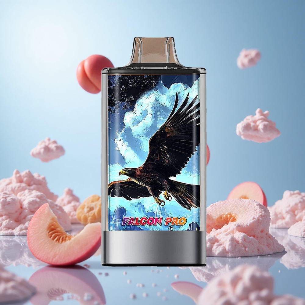 JNR Falcon Pro 28000 Puffs Vit Persika Hallon 30ml Förfylld Kapacitet 950mAh Batteri Kapacitet partihandel Sverige