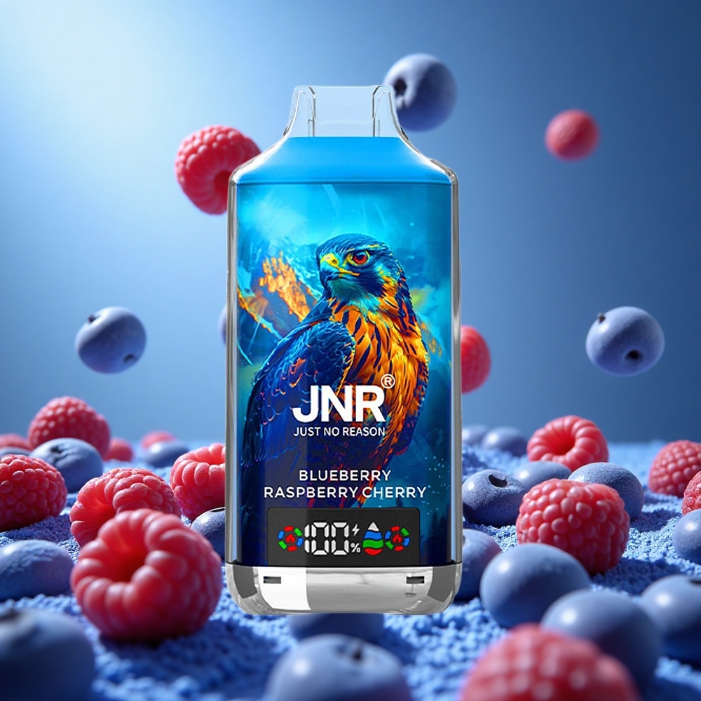 JNR Falcon X 18000 Puffs Blåbär Hallon Körsbär med 750mAh Batterikapacitet och 24ml E-vätskekapacitet partihandel Sverige