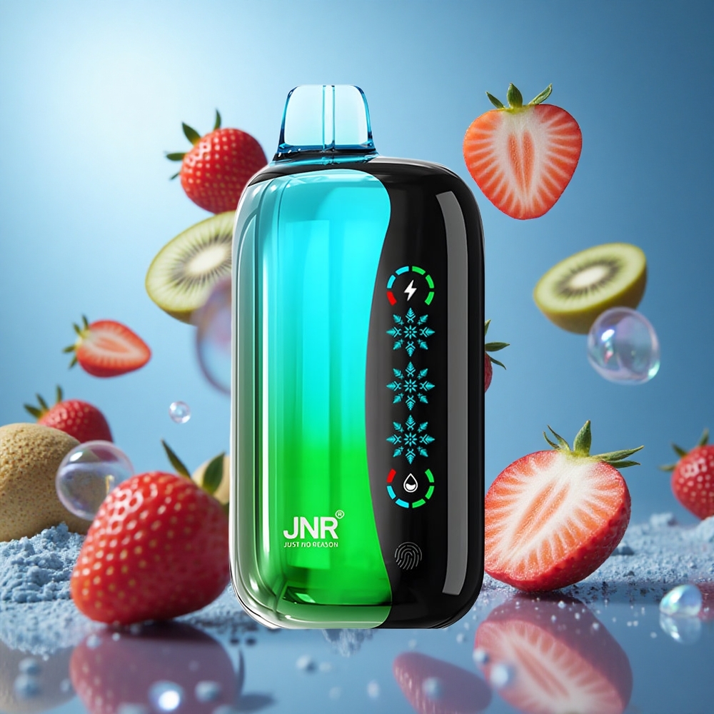 JNR Flex Ice 21000 Puffs Engångsvape Jordgubb Kiwi Justerbar Is 26ml E-vätska partihandel Sverige