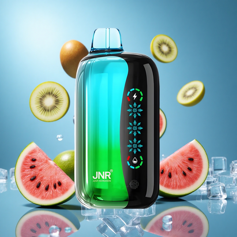 JNR Flex Ice 21000 Puffs Engångsvape Kiwi Vattenmelon Is Justerbar Luftflöde 1000mAh Batterikapacitet partihandel Sverige