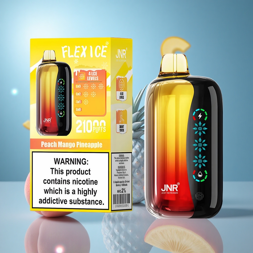 JNR Flex Ice 21000 Puffs Engångsvape Persika Mango Ananas Anpassningsbar Luftflöde partihandel Sverige