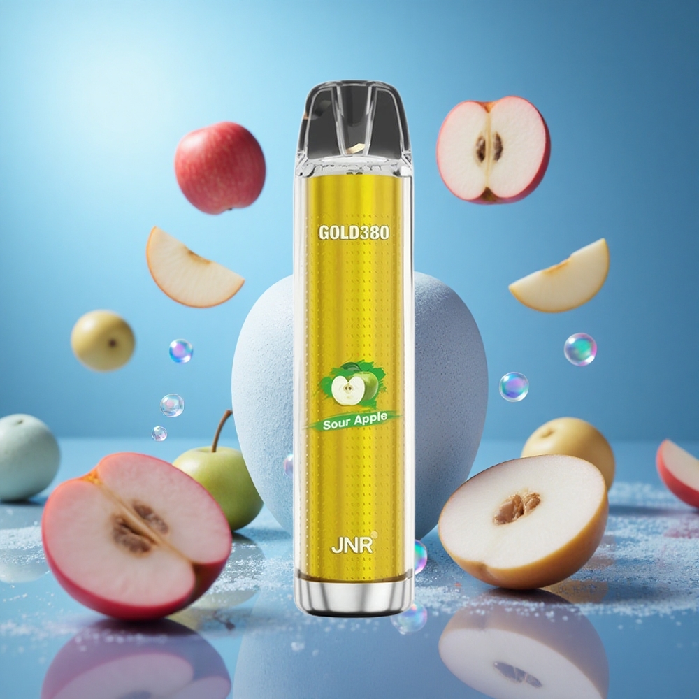 JNR Gold380 6000 Puffs 13ml E-vätska Sour Apple (Sur Äpple) partihandel Sverige