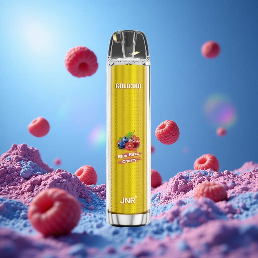 JNR Gold380 6000 Puffs Blå Hallon Körsbär 1500mAh Batterikapacitet 13ml E-vätskevolym partihandel Sverige